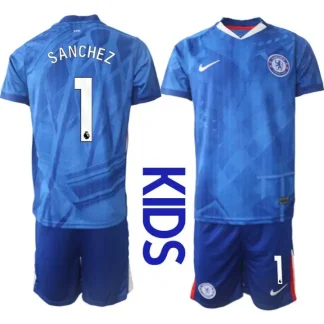 Otroški Nogometni dresi kompleti Chelsea Domači 2025-26 Robert Sanchez 1