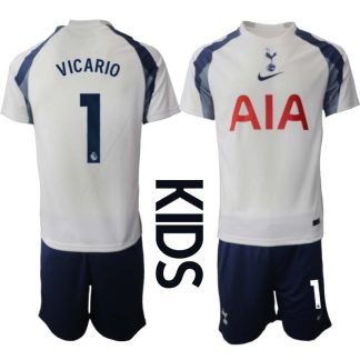 Otroški Nogometni dresi kompleti Tottenham Hotspur Domači 2025-26 Guglielmo Vicario 1