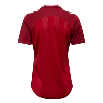 Ženski Nogometni dres Danska Domači Euro 2025 rdeča Kratek Rokav