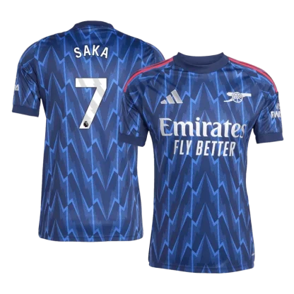 Prodajo Moški Nogometni dresi Arsenal Gostujoči 2025-26 Bukayo Saka 7