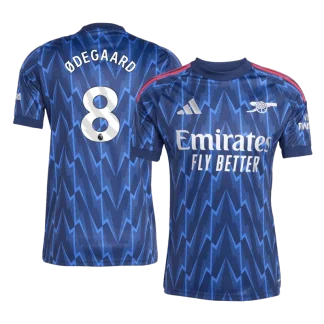 Moški Nogometni dresi Arsenal Gostujoči 2025-26 z imenom Martin Ødegaard 8