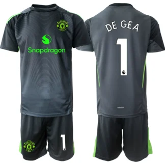 Otroški dresi komplet Manchester United Vratar 2025-26 črna David de Gea 1
