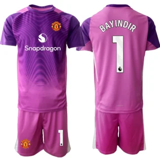 Nogometni dresi za otroke kompleti Manchester United Vratar 2025-26 vijolična BAYINDIR 1