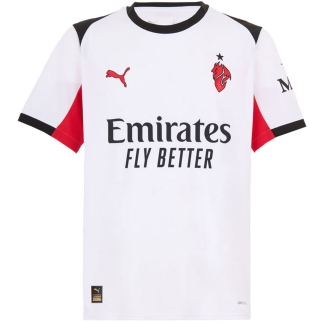 Moški Nogometni Dresi AC Milan Gostujoči 2025-26 bela Kratek Rokav