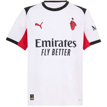 Moški Nogometni Dresi AC Milan Gostujoči 2025-26 bela Kratek Rokav