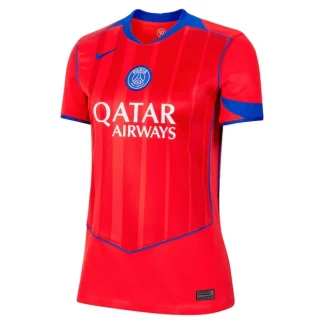 Poceni Ženski Nogometni dres Paris Saint-Germain PSG Tretji 2025-26 rdeča