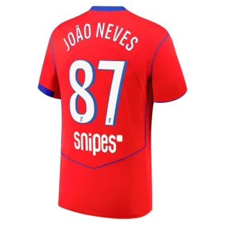 Moške Nogometnih dresov Paris Saint-Germain PSG Tretji 2025-26 Joao Neves 87