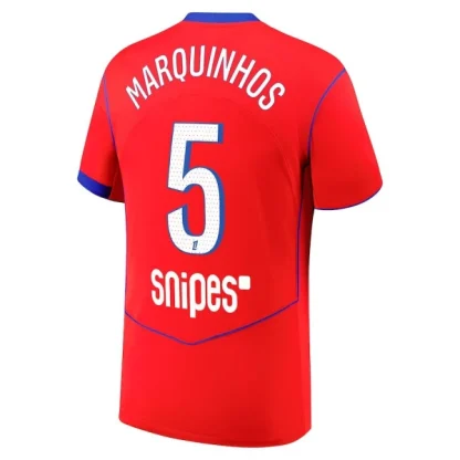 Najcenejši Moški Nogometni dresi Paris Saint-Germain PSG Tretji 2025-26 Marquinhos 5