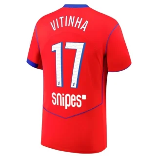 Poceni Nogometni dresi tisk Vitinha 17 Paris Saint-Germain PSG Tretji 2025-26