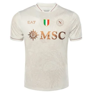 Poceni Nogometna dres SSC Napoli Gostujoči 2025-26 bela Moški Kratek Rokav