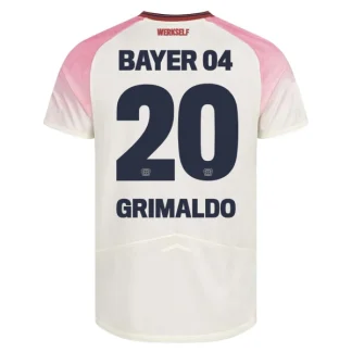 Poceni Nogometni dresi Bayer 04 Leverkusen Gostujoči 2025-26 Alejandro Grimaldo 20