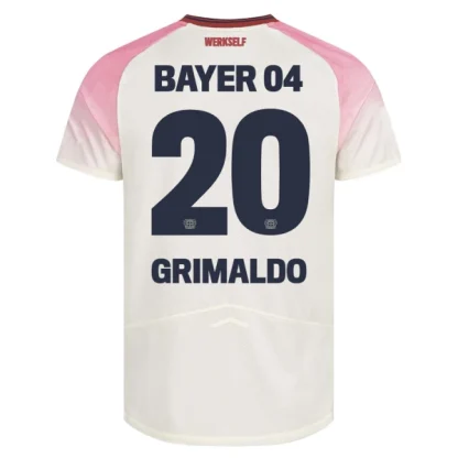 Poceni Nogometni dresi Bayer 04 Leverkusen Gostujoči 2025-26 Alejandro Grimaldo 20