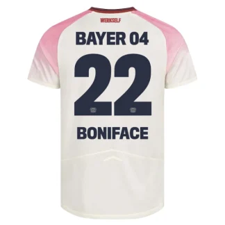 Poceni Nogometni dresi Bayer 04 Leverkusen Gostujoči 2025-26 Victor Boniface 22