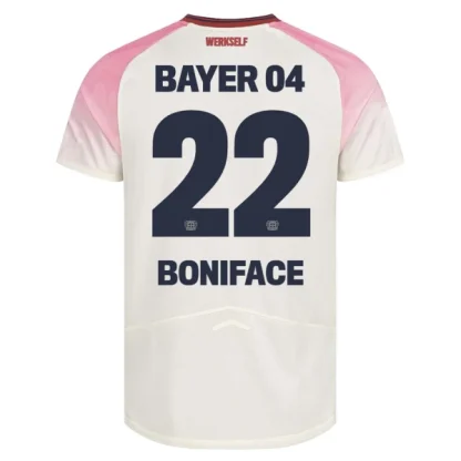 Poceni Nogometni dresi Bayer 04 Leverkusen Gostujoči 2025-26 Victor Boniface 22