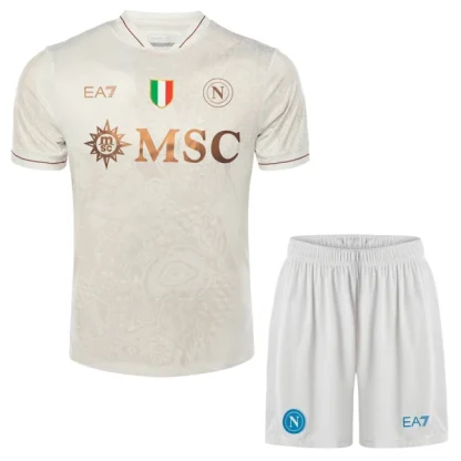 Otroški Nogometni dres kompleti SSC Napoli Gostujoči 2025-26 z lastnim imenom