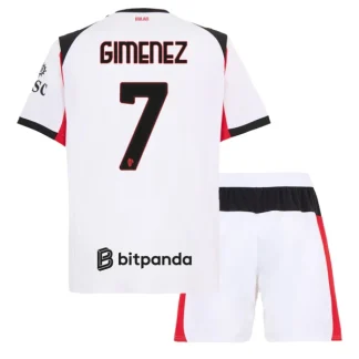 Otroški Nogometni Dresi kompleti AC Milan Gostujoči 2025-26 Santiago Giménez 7