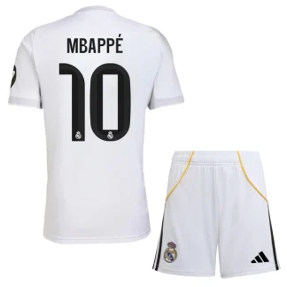 Otroški Nogometni dresi Kompleti Real Madrid Domači 2025-26 Kylian Mbappé 10