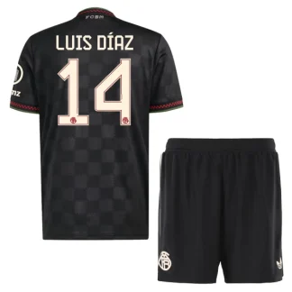 Otroški Nogometni dresi kompleti FC Bayern Munich Tretji 2025-26 Luis Díaz 14