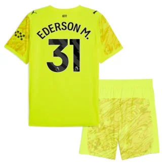 Otroški Nogometni dresi komplet Manchester City Vratar Tretji 2025-26 Ederson M. 31