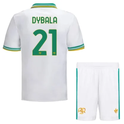 Otroški dresi kompleti za otroke AS Roma Tretji 2025-26 bela Paulo Dybala 21
