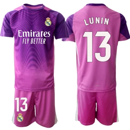 Nogometni dresi za otroke kompleti Real Madrid Vratar Gostujoči 2025-26 Andriy Lunin 13