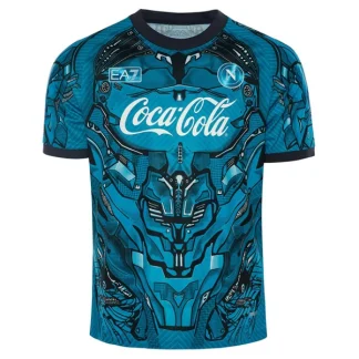 Poceni Nogometni dresi SSC Napoli Pre-Match 2025-26 Moški Kratek Rokav