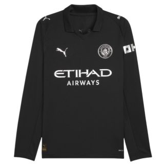 Moški Nogometni dresi Manchester City 2025-2026 L/S črna