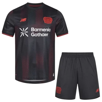 Otroški Nogometni dresi kompleti Bayer 04 Leverkusen Domači 2025-26 z imenom