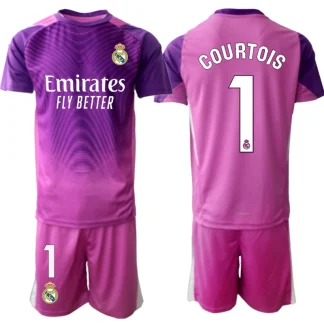 Nogometni dresi kompleti Real Madrid Vratar Gostujoči 2025-26 Otroški Thibaut Courtois 1