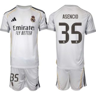 Kupiti Moški Nogometni dresi Kompleti Real Madrid Domači 2025-26 Raúl Asencio 35