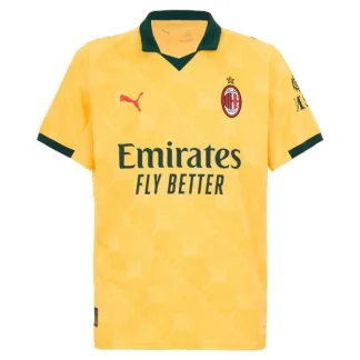 Poceni Moški Nogometni dres AC Milan Tretji 2025-26 rumena in črna
