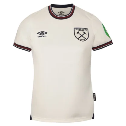 Moški Nogometni dres West Ham United Gostujoči 2025-26 bela Kratek Rokav