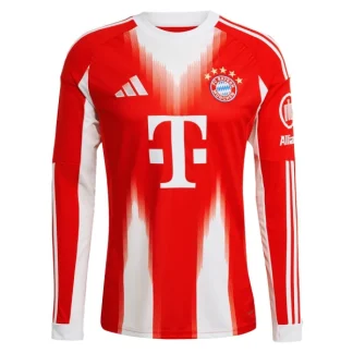Moški Nogometni dresi FC Bayern Munich Domači 2025-26 rdeča Dolgi Rokav