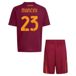 Otroški Nogometni dresi kompleti AS Roma Domači 2025-26 Mancini 23