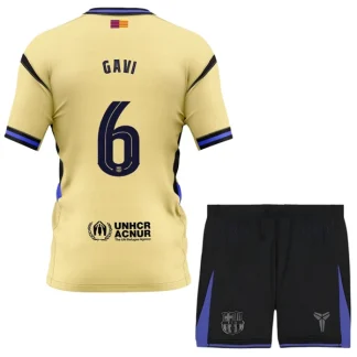 Otroški Nogometni Dresi FC Barcelona x Kobe Bryant Gostujoči 2025-26 Paez Gavi 6