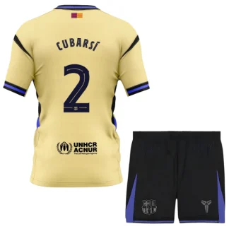 Otroški Dresi komplet FC Barcelona x Kobe Bryant Gostujoči 2025-26 Pau Cubarsi 2