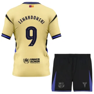 Otroški Nogometni Dresi FC Barcelona x Kobe Bryant Gostujoči 2025-26 Robert Lewandowski 9