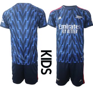 Poceni Otroški Nogometni dresi Kompleti Arsenal Gostujoči 2025-26 modra črna