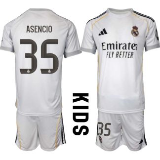 Nogometni dresi Otroški kompleti Real Madrid Domači 2025-26 Raúl Asencio 35