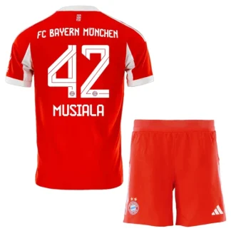 FC Bayern Munich dresi Domači 2025-26 Otroški kompleti Jamal Musiala 42