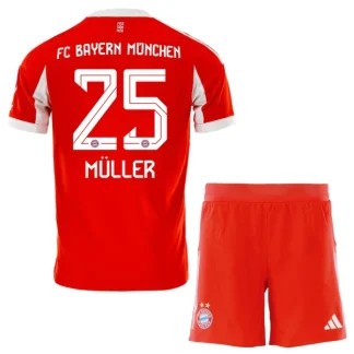 FC Bayern Munich dresi Domači 2025-26 Otroški kompleti Thomas Müller 25