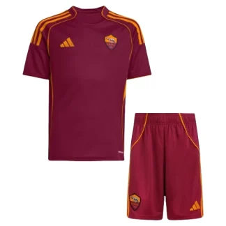 Otroški Nogometni dresi kompleti AS Roma Domači 2025-26 rdeča z lastnim imenom