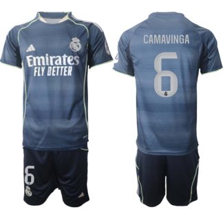Kupiti Nogometni dresi kompleti Real Madrid Gostujoči 2025-26 Eduardo Camavinga 6