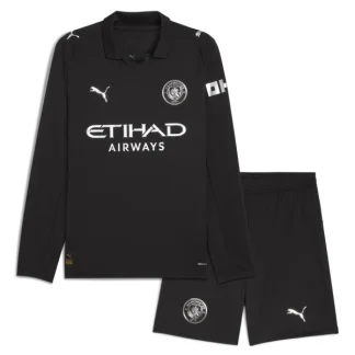 Nogometni dresi Komplet Manchester City Gostujoči 2025-26 Otroški Dolgi Rokav