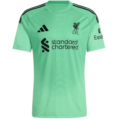 Kupiti Moški Nogometni dresi Liverpool Vratar 2025-26 Zelena Črna