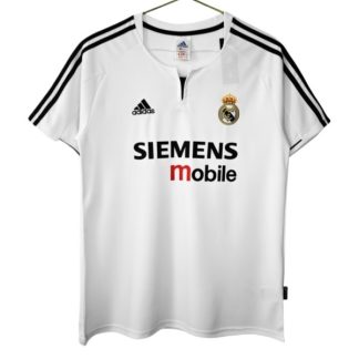 Prodajo Real Madrid Domači dresi 2003-2004 bela Retro Kratek Rokav