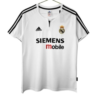 Prodajo Real Madrid Domači dresi 2003-2004 bela Retro Kratek Rokav