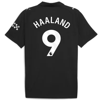Moški Nogometni dresi Manchester City Gostujoči 2025-26 tisk Erling Haaland 9
