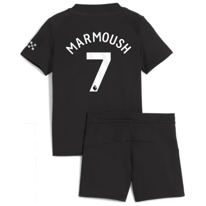 Otroški Nogometni dresi Manchester City Gostujoči 2025-26 Omar Marmoush 7