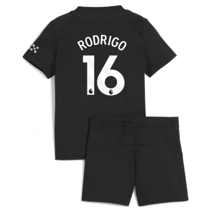 Nogometni dresi kompleti za otroke Manchester City Gostujoči 2025-26 Rodrigo 16